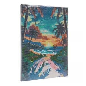 Hobby Lobby Coastal Sunset Painting - Blue, Green, Orange